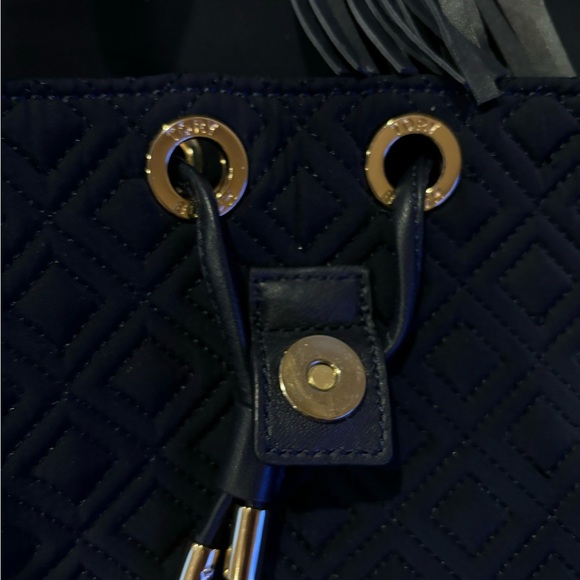 Tory Burch Quilted Nylon Navy Backpack - Picture 10 of 14